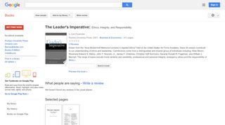 
                            9. The Leader's Imperative: Ethics, Integrity, and Responsibility