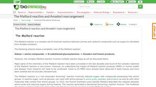 
                            3. The Maillard reaction and Amadori rearrangement