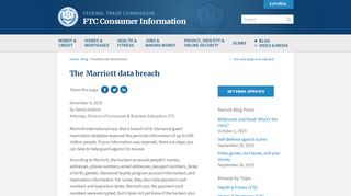 
                            7. The Marriott data breach | Consumer Information