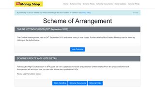 
                            11. The Money Shop - Scheme of Arrangement - ICL