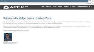 
                            2. the MyApex Contract Employee Portal - Resources for Apex Systems ...