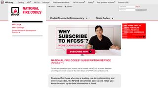 
                            5. The National Fire Codes Subscription Service - NFCSS Homepage