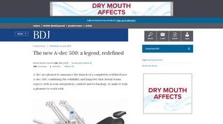 
                            9. The new A-dec 500: a legend, redefined | British Dental Journal - Nature