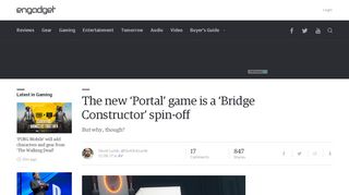 
                            7. The new 'Portal' game is a 'Bridge Constructor' spin-off - Engadget