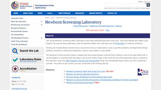 
                            3. The Newborn Screening ... - Texas Department of State Health Services