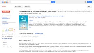 
                            8. The Next Page: A Fiction Sampler for Book Clubs: The ...
