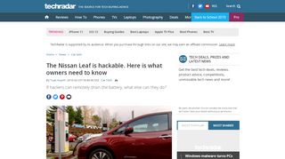 
                            5. The Nissan Leaf is hackable. Here is what owners need to know ...