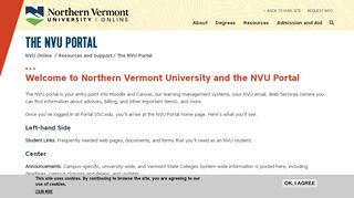 
                            3. The NVU Portal | Northern Vermont University