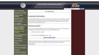 
                            8. The OAH Portal - Arizona Office of Administrative Hearings
