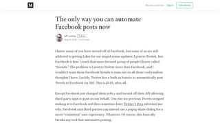 
                            6. The only way you can automate Facebook posts now - Jeff Lindsay ...