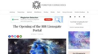 
                            3. The Opening of the 888 Lionsgate Portal - Forever Conscious