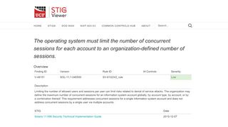 
                            9. The operating system must limit the number of concurrent sessions for ...