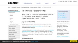 
                            5. The Oracle Partner Portal - OpenText