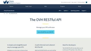 
                            2. The OVH RESTful API: easily manage your VPS - OVH