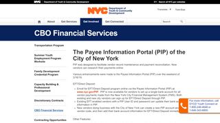 
                            2. The Payee Information Portal (PIP) - NYC.gov