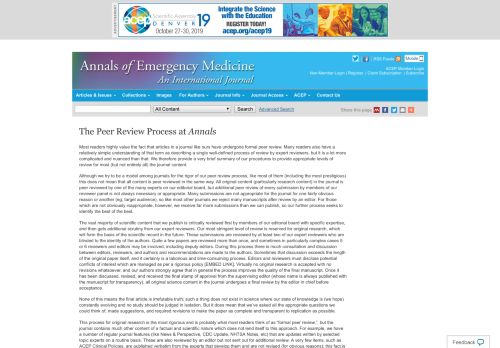 
                            8. The Peer Review Process at Annals - Annals of Emergency Medicine