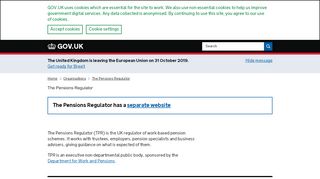 
                            3. The Pensions Regulator - GOV.UK