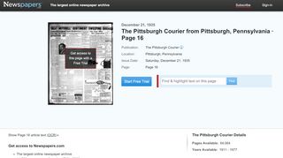 
                            4. The Pittsburgh Courier from Pittsburgh, Pennsylvania on December 21 ...