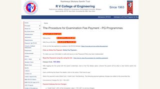 
                            6. The Procedure for Examination Fee Payment - PG Programmes | R V ...