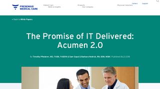 
                            2. The Promise of IT Delivered: Acumen 2.0 | FMCNA