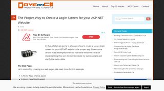 
                            4. The Proper Way to Create a Login Screen for your ASP.NET ...