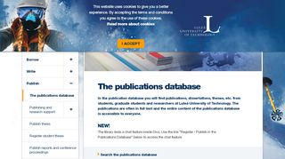 
                            2. The publications database - Luleå University of Technology