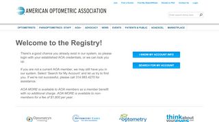 
                            1. the Registry! - American Optometric Association