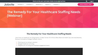 
                            5. The Remedy For Your Healthcare Staffing Needs Webinar - Jobvite