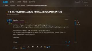 
                            10. The removed Hillsbrad portal (Dalaran crater) - General Discussion ...