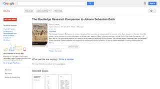 
                            2. The Routledge Research Companion to Johann Sebastian Bach