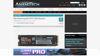 
                            3. The Samsung 960 EVO (1TB) Review - AnandTech
