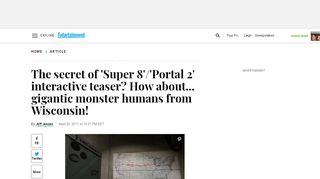 
                            6. The secret of 'Super 8'/'Portal 2' interactive teaser? How about ...