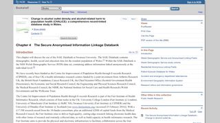 
                            9. The Secure Anonymised Information Linkage Databank - Change in ...