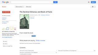 
                            6. The Sentinel Almanac and Book of Facts