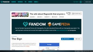 
                            3. The Sign | Ragnarok Wiki | FANDOM powered by Wikia