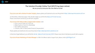 
                            10. The Solution Provider Online Tool (SPOT) has been retired.