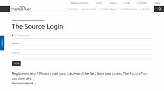 
                            3. The Source Login | Charles River