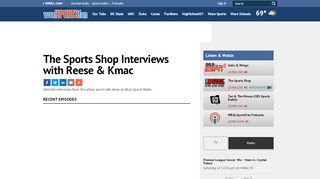 
                            9. The Sports Shop Interviews with Reese & Kmac :: WRALSportsFan ...