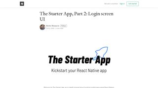 
                            2. The Starter App, Part 2: Login screen UI - Matteo Mazzarolo ...