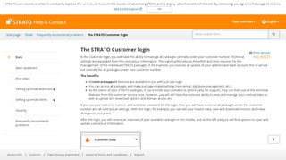 
                            6. The STRATO Customer login