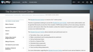 
                            1. The Student Account Center - Loyola Marymount University