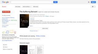 
                            8. The Suffering Servant: Isaiah 53 in Jewish and Christian Sources