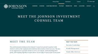 
                            1. The Team - Johnson Investment Counsel