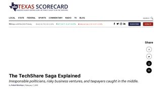 
                            7. The TechShare Saga Explained - Texas Scorecard