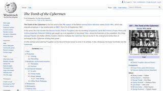 
                            4. The Tomb of the Cybermen - Wikipedia