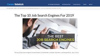 
                            3. The Top 10 Job Search Engines For 2019 - Career Sidekick