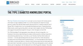 
                            1. The Type 2 Diabetes Knowledge Portal | Broad Institute
