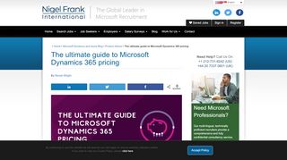 
                            1. The ultimate guide to Microsoft Dynamics 365 pricing - Nigel Frank