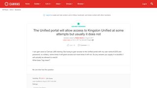 
                            2. The Unified portal will allow access to Kingsto... | Canvas LMS ...