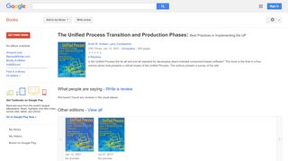 
                            8. The Unified Process Transition and Production Phases: Best ...